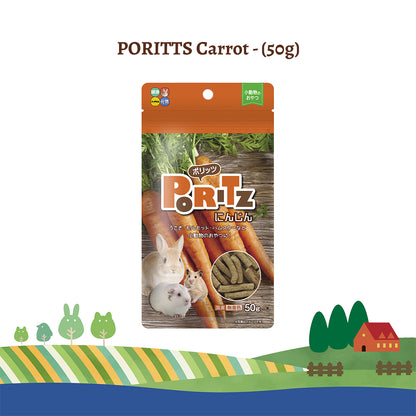 Hi-Pet Poritts Dried Carrot Treats for Rabbits & Small Pets – 50g