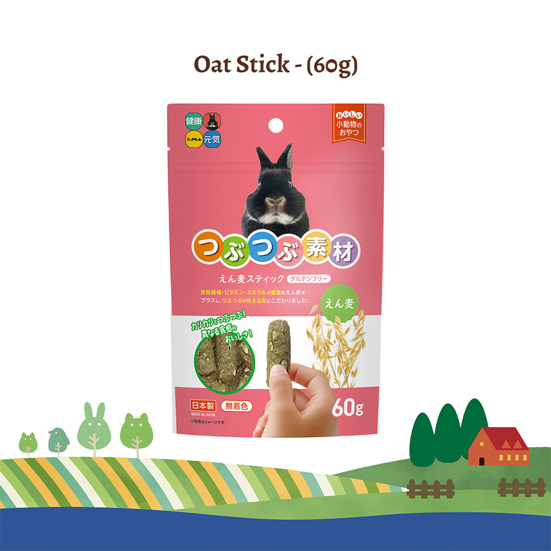 Hi-Pet Tsubu Tsubu Sozai Oat Stick Treats for Rabbits & Small Pets – 60g