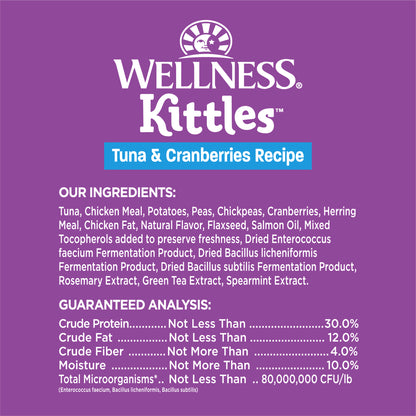 Wellness Kittles Grain Free Crunchy Cat Treats 2oz | Chicken, Salmon & Tuna