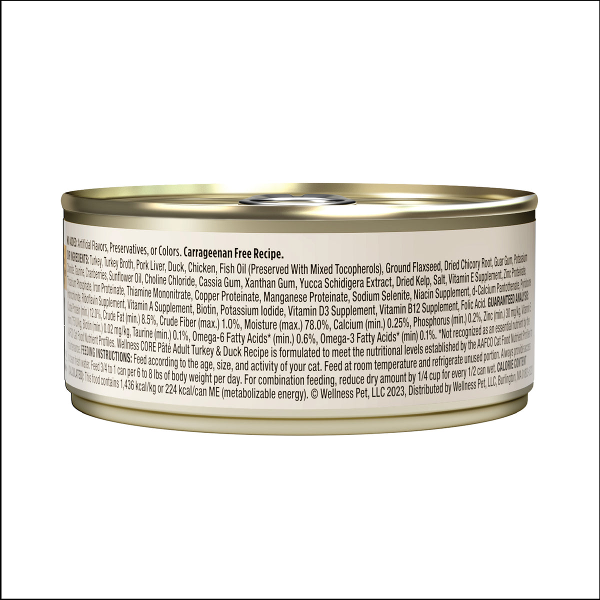 Wellness CORE Turkey & Duck Grain Free Pate Canned Cat Food 5.5oz