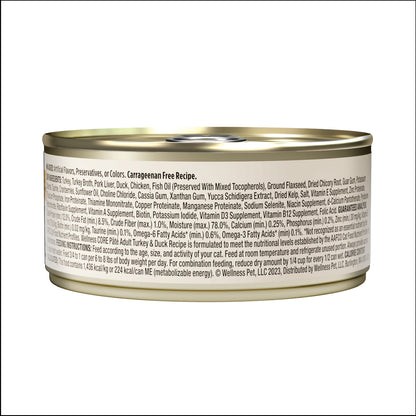 Wellness CORE Turkey & Duck Grain Free Pate Canned Cat Food 5.5oz