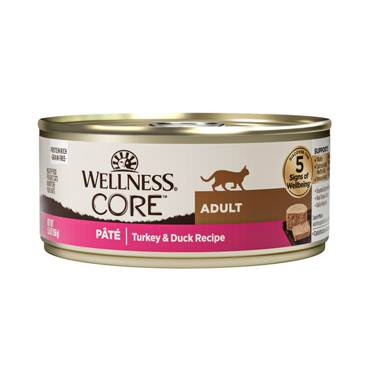Wellness CORE Turkey & Duck Grain Free Pate Canned Cat Food 5.5oz