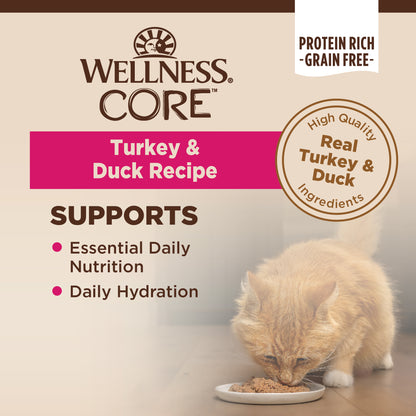 Wellness CORE Turkey & Duck Grain Free Pate Canned Cat Food 5.5oz