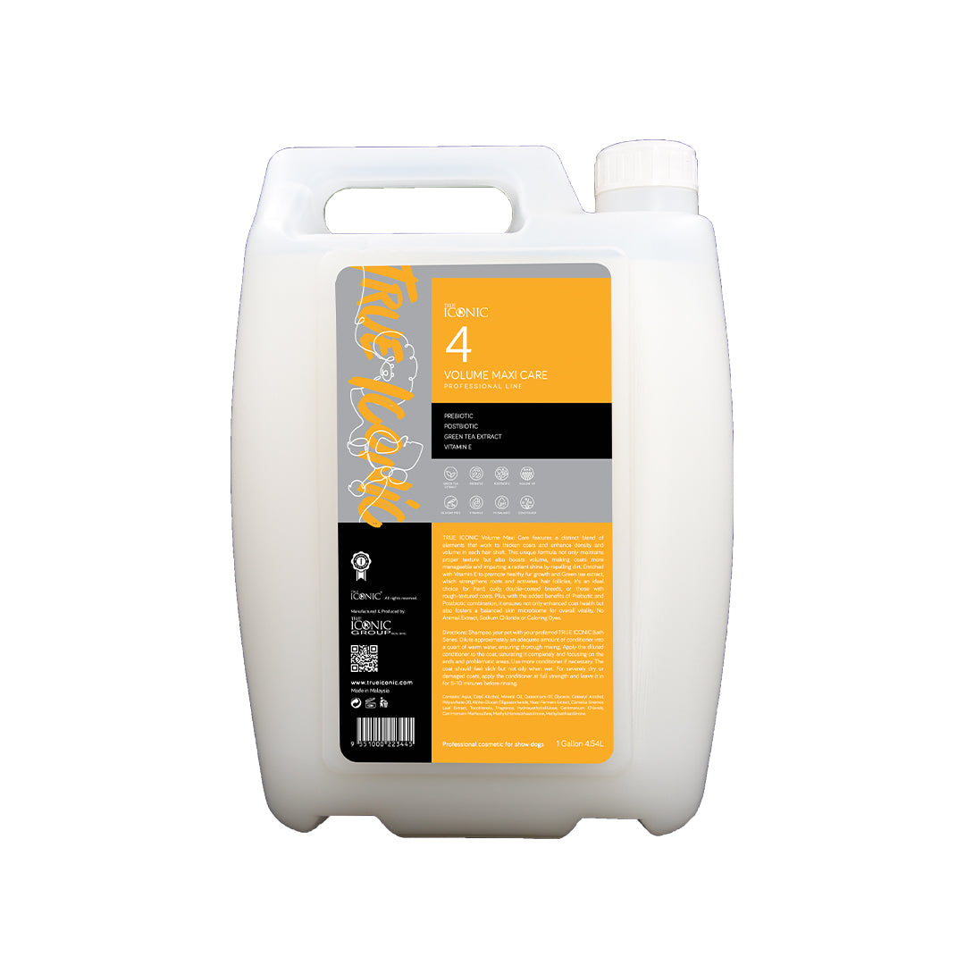True Iconic Volume Maxi Care Dog Conditioner for Fuller Thicker Coats 1 Gallon