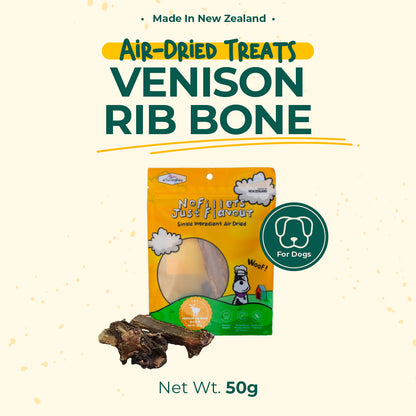 aTwoValley Air-Dried Venison Rib Bone for Dogs – 50g