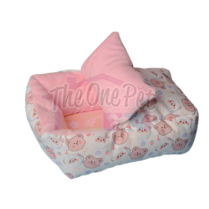 Munchies Hanging Metal Frame Bed with Cushion – Cosy Nest for Small Pets