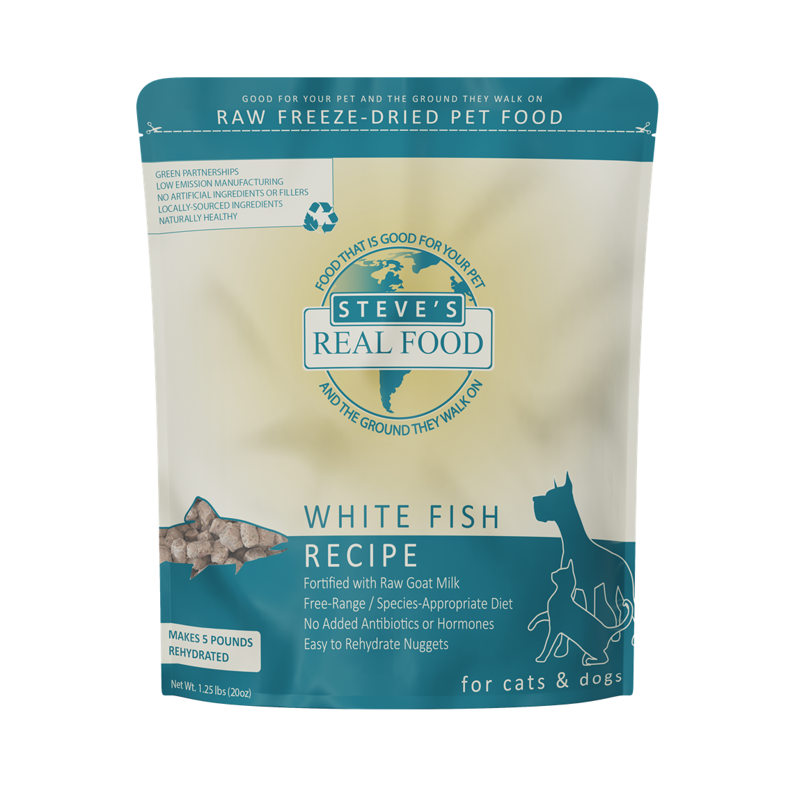 Steve's Real Food Novel Protein Freeze Dried Raw Food for Cats & Dogs 20oz