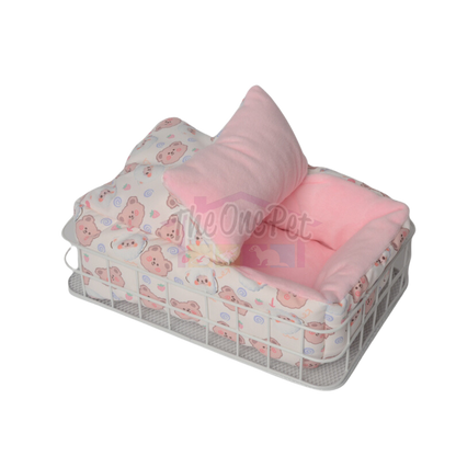 Munchies Hanging Metal Frame Bed with Cushion – Cosy Nest for Small Pets