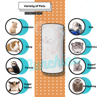 Munchies Wire Mesh Tunnel – Durable Metal Hideout for Rats, Hamsters & Small Pets