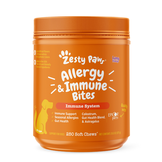Zesty Paws Aller Immune Bites Lamb Flavour Dog Supplement Chews 250ct