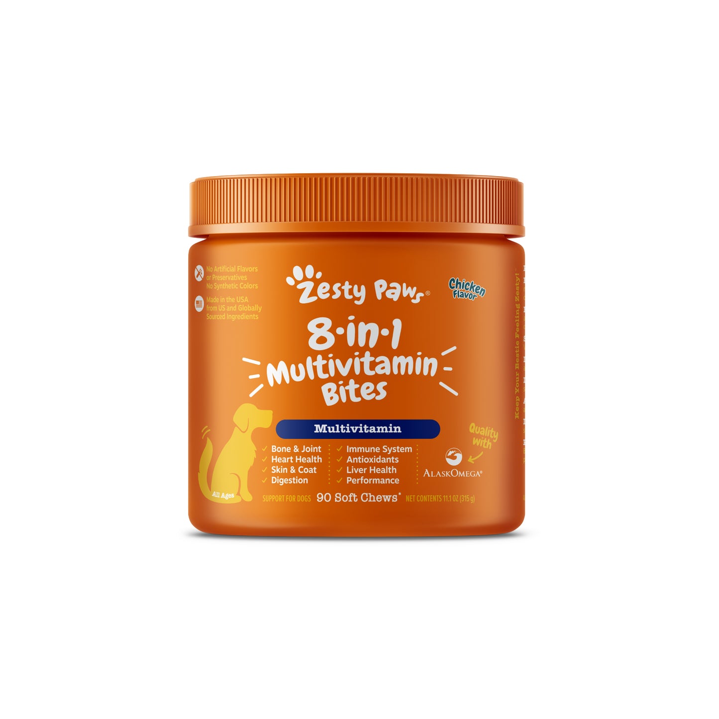 Zesty Paws 8-in-1 Multivitamin Dog Supplement Chews 90ct
