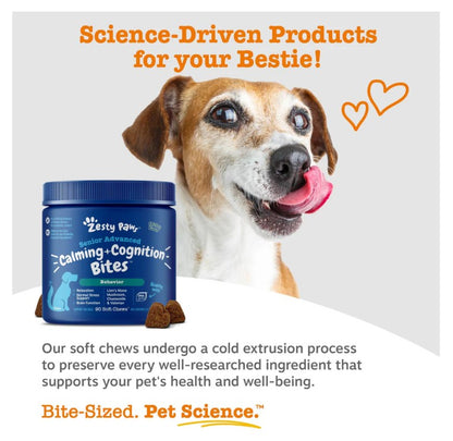 Zesty Paws Senior Advanced Calming & Cognition Bites Chicken for Dogs 90ct