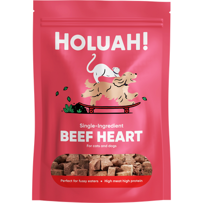 Holuah! Freeze Dried Beef Heart Treats for Cats and Dogs 70g