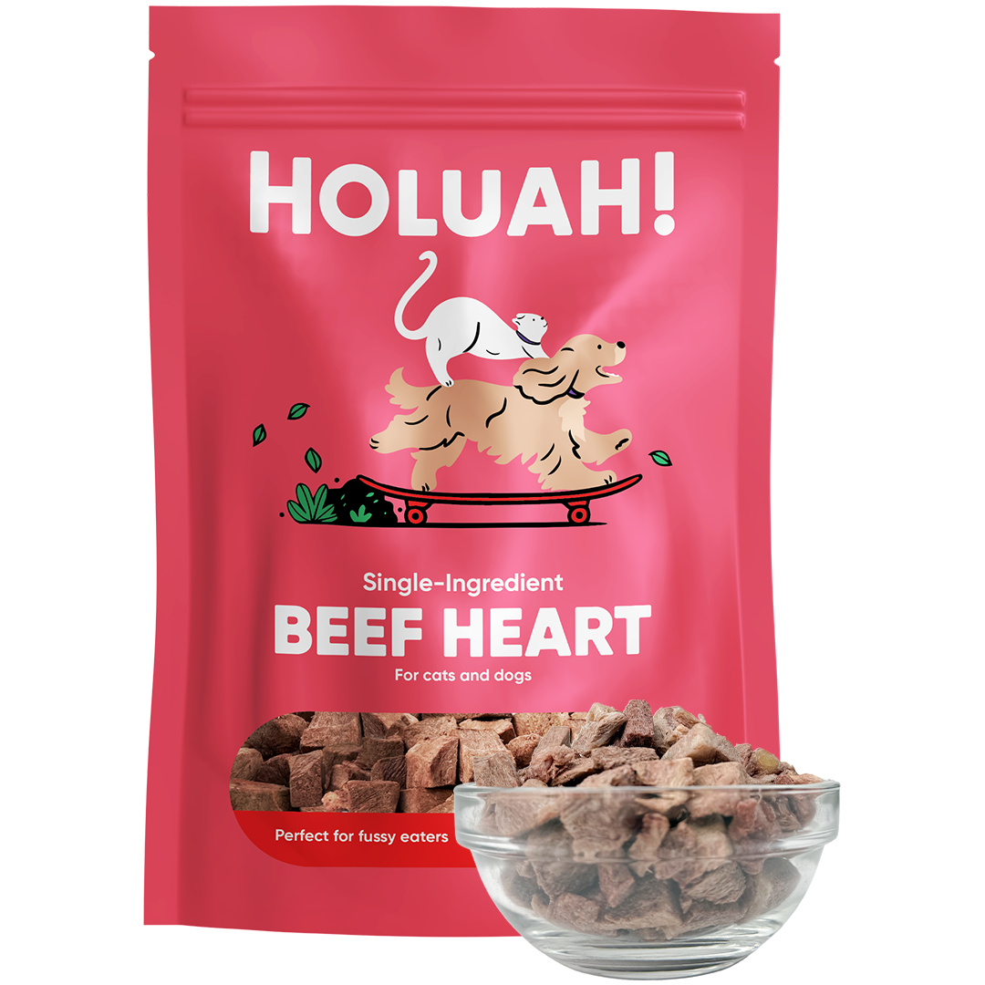 Holuah! Freeze Dried Beef Heart Treats for Cats and Dogs 70g