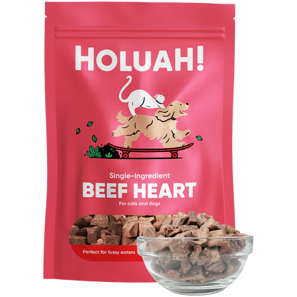 Holuah! Freeze Dried Beef Heart Treats for Cats and Dogs 70g