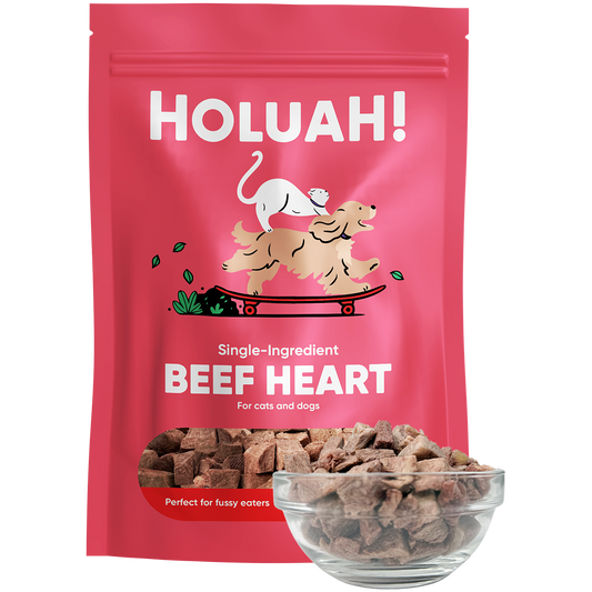 Holuah! Freeze Dried Beef Heart Treats for Cats and Dogs 70g