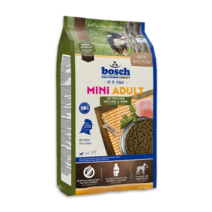 Bosch High Premium Concept Mini Adult Poultry and Millet Dog Food 3kg