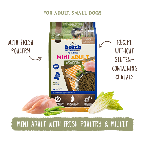 Bosch High Premium Concept Mini Adult Poultry and Millet Dog Food 3kg
