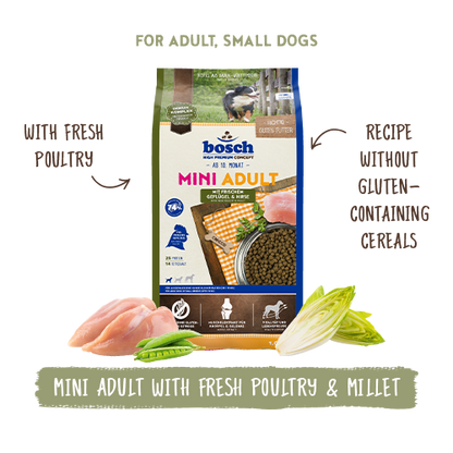 Bosch High Premium Concept Mini Adult Poultry and Millet Dog Food 3kg