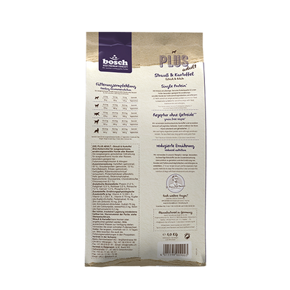 Bosch High Premium Soft Plus Adult Ostrich and Potato Dog Food 2.5kg