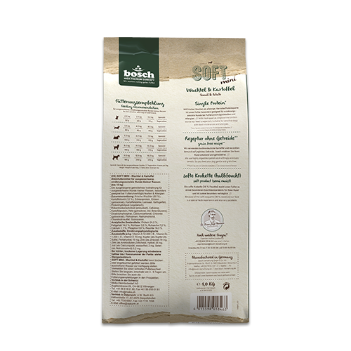 Bosch High Premium Soft Plus Mini Quail and Potato Dog Food 2.5kg