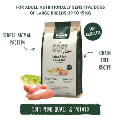 Bosch High Premium Soft Plus Mini Quail and Potato Dog Food 10kg
