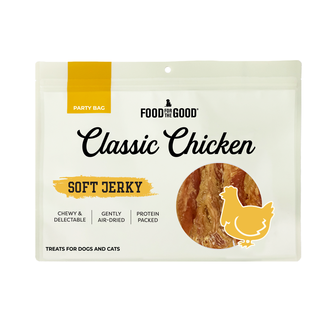 Food For The Good Party Bag Chicken Soft Jerky Treats for Cats & Dogs 400g