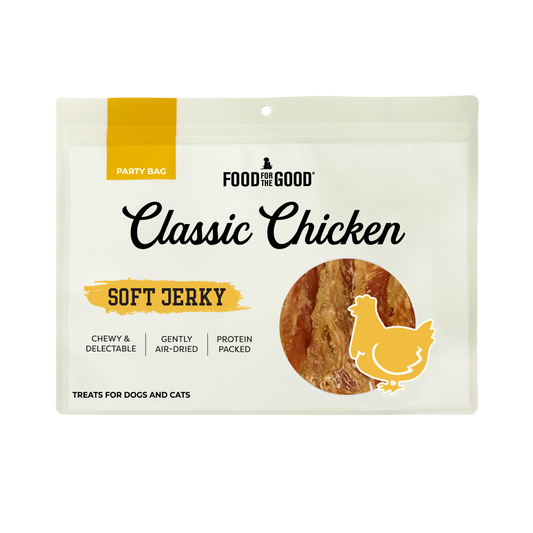 Food For The Good Party Bag Chicken Soft Jerky Treats for Cats & Dogs 400g
