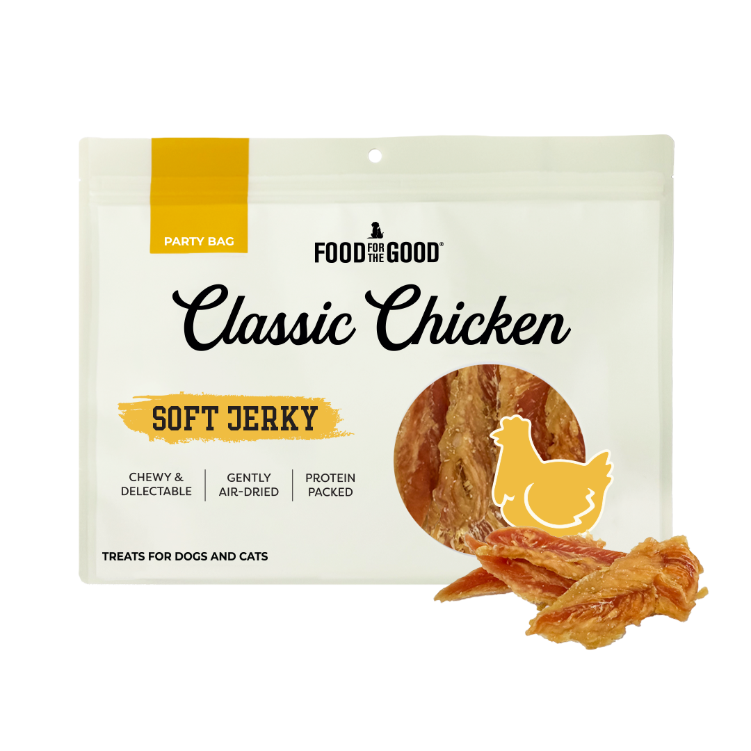 Food For The Good Party Bag Chicken Soft Jerky Treats for Cats & Dogs 400g
