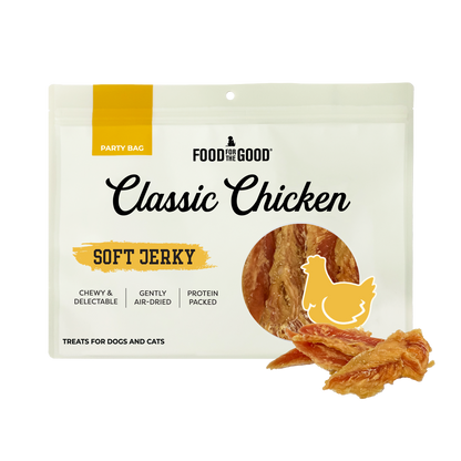 Food For The Good Party Bag Chicken Soft Jerky Treats for Cats & Dogs 400g