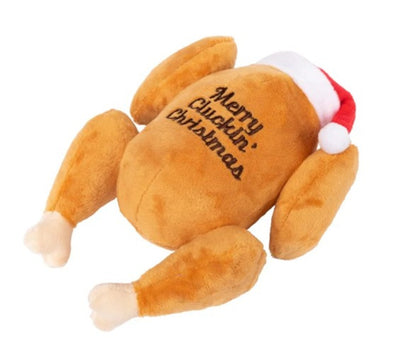 FuzzYard Christmas Merry Cluckin Christmas Plush Dog Toy