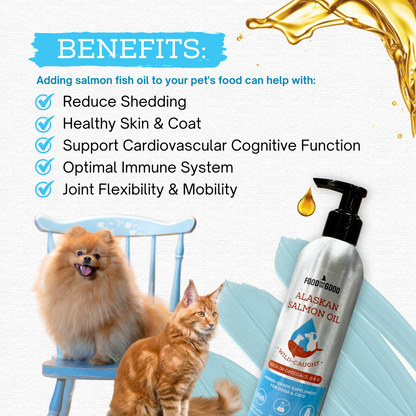 Food For The Good Alaskan Salmon Oil Supplement for Cats & Dogs 250ml