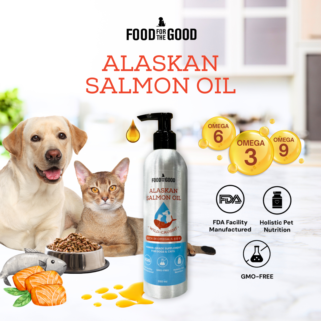 Food For The Good Alaskan Salmon Oil Supplement for Cats & Dogs 250ml