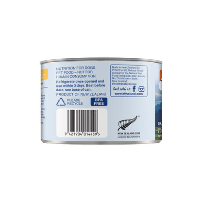 K9 Natural Canned Chicken Feast for Dogs – 170g (12 Cans)