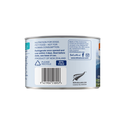 K9 Natural Canned Beef & Hoki Feast for Dogs – 170g (12 Cans)