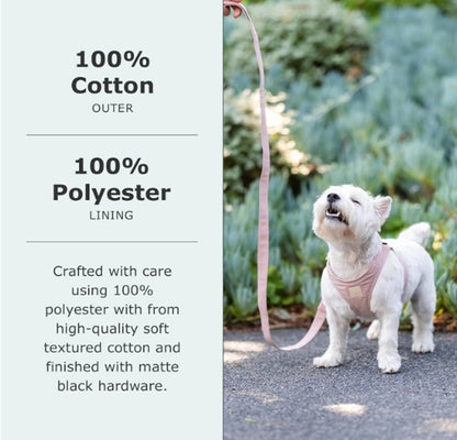 FuzzYard Life Dog Leash Soft Cotton Lead with 360 Degree Rotating Clasp - Soft Blush