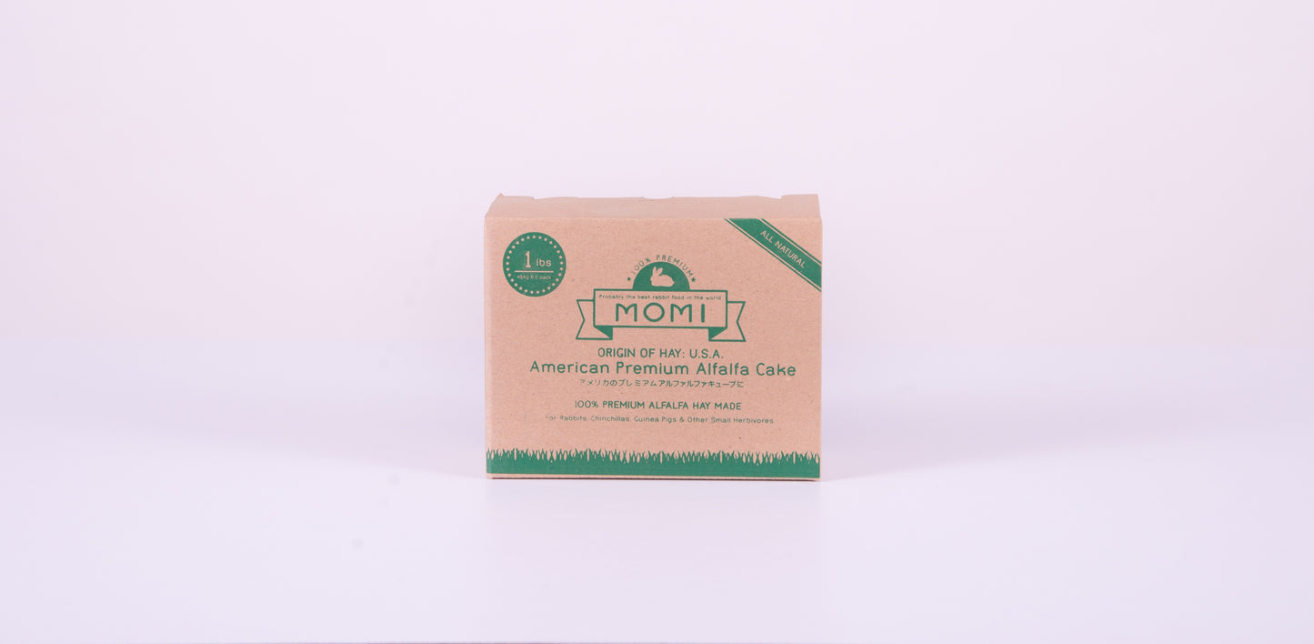 Momi Alfalfa Cake | Nutritious Treat for Rabbits, Guinea Pigs & Small Pets