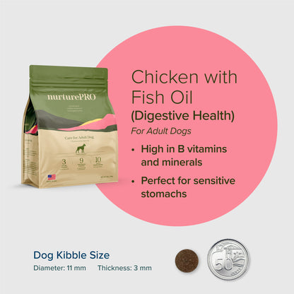 NurturePRO Care Chicken with Fish Oil – Dry Dog Food for Adult Dogs (1.8kg / 5.7kg / 11.8kg)