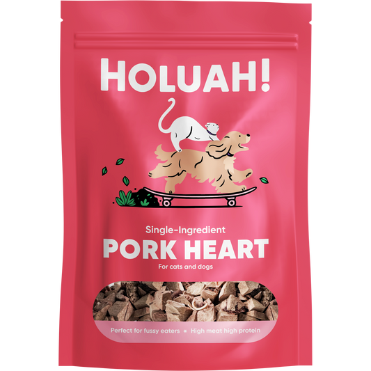 Holuah! Freeze Dried Pork Heart Treats for Cats and Dogs 70g