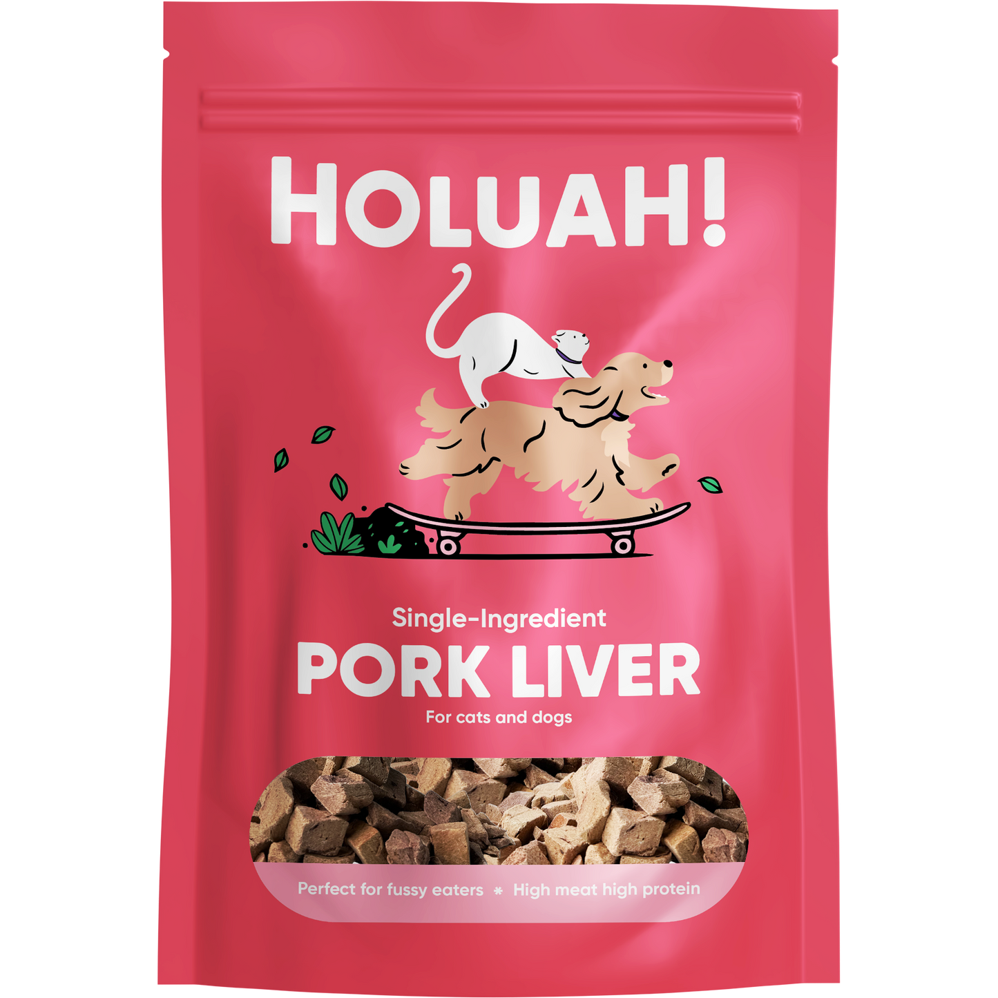 Holuah! Freeze Dried Pork Liver Treats for Cats and Dogs 70g