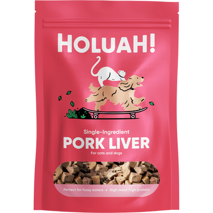 Holuah! Freeze Dried Pork Liver Treats for Cats and Dogs 70g
