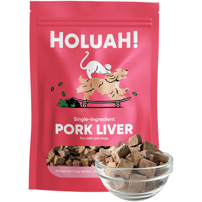 Holuah! Freeze Dried Pork Liver Treats for Cats and Dogs 70g