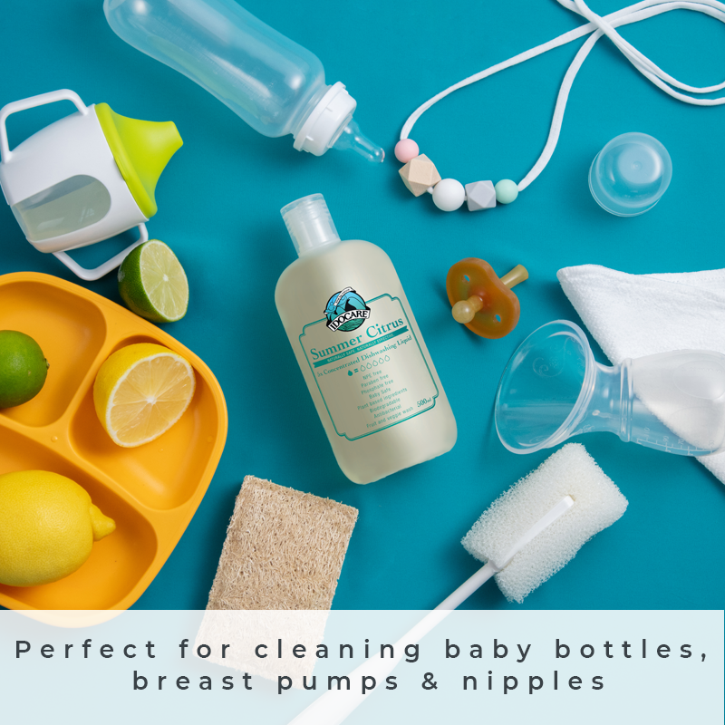 IDOCARE Summer Citrus 5X Dishwashing Liquid – 100% Plant-Based, Powerful & Gentle